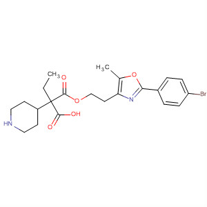874366-16-2  4-Piperidineacetic acid,1-[[2-[2-(4-bromophenyl)-5-methyl-4-oxazolyl]ethoxy]carbonyl]-a-ethyl-