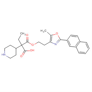 874366-26-4  4-Piperidineacetic acid,a-ethyl-1-[[2-[5-methyl-2-(2-naphthalenyl)-4-oxazolyl]ethoxy]carbonyl]-