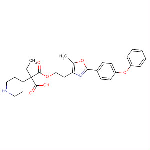 874366-39-9  4-Piperidineacetic acid,a-ethyl-1-[[2-[5-methyl-2-(4-phenoxyphenyl)-4-oxazolyl]ethoxy]carbonyl]-