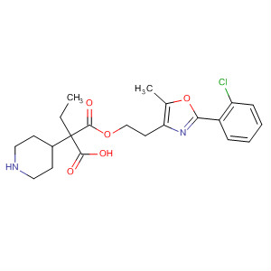 874366-50-4  4-Piperidineacetic acid,1-[[2-[2-(2-chlorophenyl)-5-methyl-4-oxazolyl]ethoxy]carbonyl]-a-ethyl-