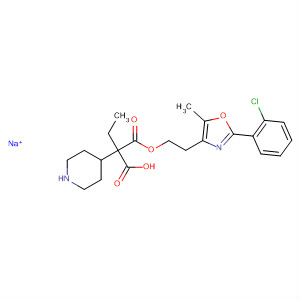 874366-51-5  4-Piperidineacetic acid,1-[[2-[2-(2-chlorophenyl)-5-methyl-4-oxazolyl]ethoxy]carbonyl]-a-ethyl-,sodium salt