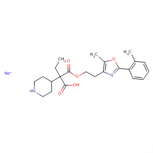874366-54-8  4-Piperidineacetic acid,a-ethyl-1-[[2-[5-methyl-2-(2-methylphenyl)-4-oxazolyl]ethoxy]carbonyl]-,sodium salt
