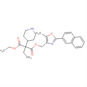 874366-55-9  4-Piperidineacetic acid,a-ethyl-1-[[[5-methyl-2-(2-naphthalenyl)-4-oxazolyl]methoxy]carbonyl]-,ethyl ester