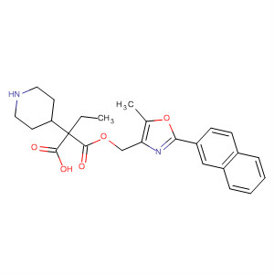 874366-57-1  4-Piperidineacetic acid,a-ethyl-1-[[[5-methyl-2-(2-naphthalenyl)-4-oxazolyl]methoxy]carbonyl]-