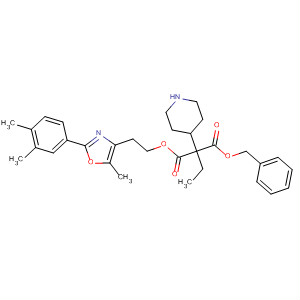 874366-61-7  4-Piperidineacetic acid,1-[[2-[2-(3,4-dimethylphenyl)-5-methyl-4-oxazolyl]ethoxy]carbonyl]-a-ethyl-, phenylmethyl ester