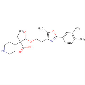 874366-63-9  4-Piperidineacetic acid,1-[[2-[2-(3,4-dimethylphenyl)-5-methyl-4-oxazolyl]ethoxy]carbonyl]-a-ethyl-