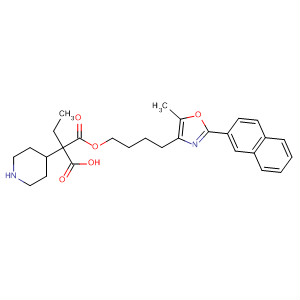 874366-69-5  4-Piperidineacetic acid,a-ethyl-1-[[4-[5-methyl-2-(2-naphthalenyl)-4-oxazolyl]butoxy]carbonyl]-