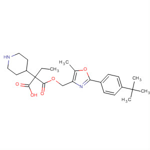 874366-71-9  4-Piperidineacetic acid,1-[[[2-[4-(1,1-dimethylethyl)phenyl]-5-methyl-4-oxazolyl]methoxy]carbonyl]-a-ethyl-