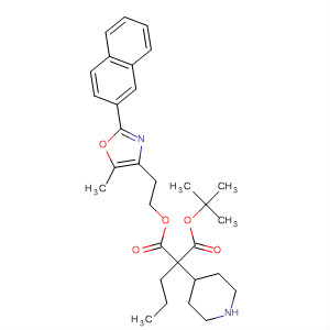 874366-82-2  4-Piperidineacetic acid,1-[[2-[5-methyl-2-(2-naphthalenyl)-4-oxazolyl]ethoxy]carbonyl]-a-propyl-,1,1-dimethylethyl ester