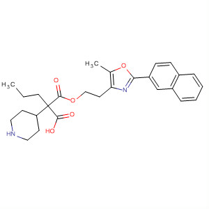 874366-83-3  4-Piperidineacetic acid,1-[[2-[5-methyl-2-(2-naphthalenyl)-4-oxazolyl]ethoxy]carbonyl]-a-propyl-