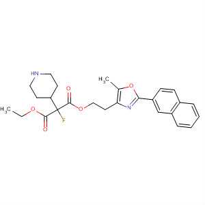 874366-90-2  4-Piperidineacetic acid,a-fluoro-1-[[2-[5-methyl-2-(2-naphthalenyl)-4-oxazolyl]ethoxy]carbonyl]-,ethyl ester