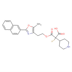 874366-91-3  4-Piperidineacetic acid,a-fluoro-1-[[2-[5-methyl-2-(2-naphthalenyl)-4-oxazolyl]ethoxy]carbonyl]-