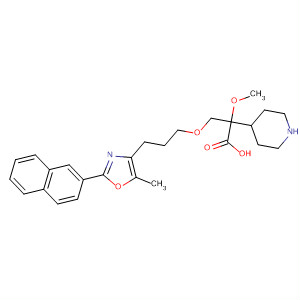 874367-32-5  4-Piperidineacetic acid,a-methoxy-1-[[3-[5-methyl-2-(2-naphthalenyl)-4-oxazolyl]propoxy]carbonyl]-