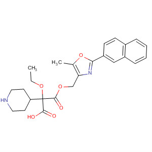 874367-34-7  4-Piperidineacetic acid,a-ethoxy-1-[[[5-methyl-2-(2-naphthalenyl)-4-oxazolyl]methoxy]carbonyl]-