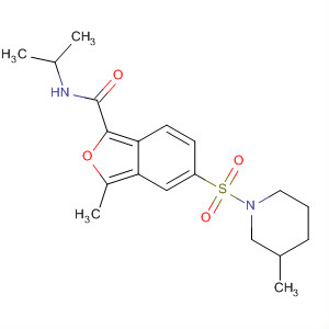 874369-33-2  2-Benzofurancarboxamide,3-methyl-N-(1-methylethyl)-5-[(3-methyl-1-piperidinyl)sulfonyl]-