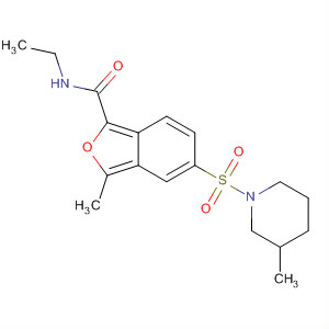 874371-52-5  2-Benzofurancarboxamide,N-ethyl-3-methyl-5-[(3-methyl-1-piperidinyl)sulfonyl]-
