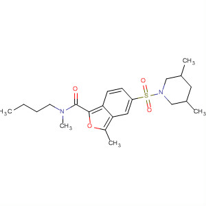 874371-62-7  2-Benzofurancarboxamide,N-butyl-5-[(3,5-dimethyl-1-piperidinyl)sulfonyl]-N,3-dimethyl-