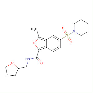 874371-85-4  2-Benzofurancarboxamide,3-methyl-5-(1-piperidinylsulfonyl)-N-[(tetrahydro-2-furanyl)methyl]-