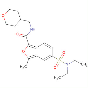 874372-78-8  2-Benzofurancarboxamide,5-[(diethylamino)sulfonyl]-3-methyl-N-[(tetrahydro-2H-pyran-4-yl)methyl]-