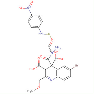 874373-74-7  3,4-Quinolinedicarboxylic acid, 6-bromo-2-(methoxymethyl)-,4-[2-[[(4-nitrophenyl)amino]thioxomethyl]hydrazide]