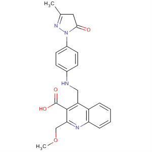 874373-80-5  3-Quinolinecarboxylic acid,4-[[[4-(4,5-dihydro-3-methyl-5-oxo-1H-pyrazol-1-yl)phenyl]amino]carbonyl]-2-(methoxymethyl)-