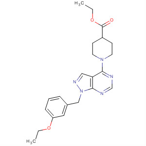 874382-54-4  4-Piperidinecarboxylic acid,1-[1-[(3-ethoxyphenyl)methyl]-1H-pyrazolo[3,4-d]pyrimidin-4-yl]-, ethylester