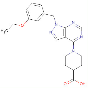 874382-55-5  4-Piperidinecarboxylic acid,1-[1-[(3-ethoxyphenyl)methyl]-1H-pyrazolo[3,4-d]pyrimidin-4-yl]-