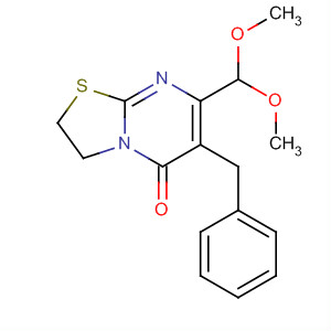 874448-10-9  5H-Thiazolo[3,2-a]pyrimidin-5-one,7-(dimethoxymethyl)-2,3-dihydro-6-(phenylmethyl)-