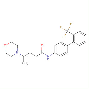 874449-09-9  4-Morpholinepentanamide, N-[2'-(trifluoromethyl)[1,1'-biphenyl]-4-yl]-