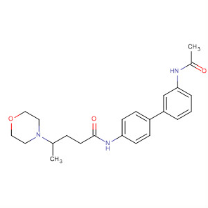 874450-43-8  4-Morpholinepentanamide, N-[3'-(acetylamino)[1,1'-biphenyl]-4-yl]-