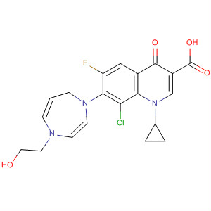 874482-23-2  3-Quinolinecarboxylic acid,8-chloro-1-cyclopropyl-6-fluoro-7-[hexahydro-4-(2-hydroxyethyl)-1H-1,4-diazepin-1-yl]-1,4-dihydro-4-oxo-