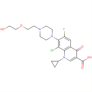 874482-24-3  3-Quinolinecarboxylic acid,8-chloro-1-cyclopropyl-6-fluoro-1,4-dihydro-7-[4-[2-(2-hydroxyethoxy)ethyl]-1-piperazinyl]-4-oxo-