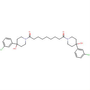 874484-53-4  4-Piperidinol, 1,1'-(1,9-dioxo-1,9-nonanediyl)bis[4-(3-chlorophenyl)- 874484-53-4  4-Piperidinol, 1,1'-(1,9-dioxo-1,9-nonanediyl)bis[4-(3-chlorophenyl)-