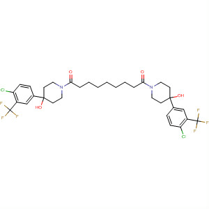874484-65-8  4-Piperidinol,1,1'-(1,9-dioxo-1,9-nonanediyl)bis[4-[4-chloro-3-(trifluoromethyl)phenyl]-