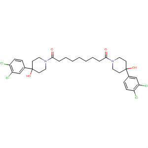 874484-67-0  4-Piperidinol, 1,1'-(1,9-dioxo-1,9-nonanediyl)bis[4-(3,4-dichlorophenyl)- 874484-67-0  4-Piperidinol, 1,1'-(1,9-dioxo-1,9-nonanediyl)bis[4-(3,4-dichlorophenyl)-