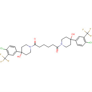 874484-70-5  4-Piperidinol,1,1'-(1,6-dioxo-1,6-hexanediyl)bis[4-[4-chloro-3-(trifluoromethyl)phenyl]-