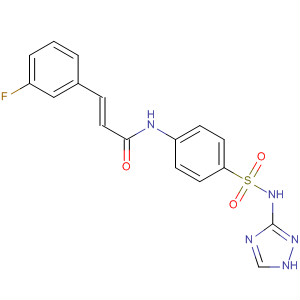 873307-44-9  2-Propenamide,3-(3-fluorophenyl)-N-[4-[(1H-1,2,4-triazol-3-ylamino)sulfonyl]phenyl]-,(2E)-