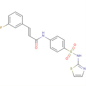 873307-82-5  2-Propenamide,3-(3-fluorophenyl)-N-[4-[(2-thiazolylamino)sulfonyl]phenyl]-, (2E)-