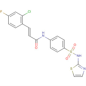873307-94-9  2-Propenamide,3-(2-chloro-4-fluorophenyl)-N-[4-[(2-thiazolylamino)sulfonyl]phenyl]-,(2E)-