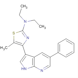873311-28-5  2-Thiazolamine,N,N-diethyl-5-methyl-4-(5-phenyl-1H-pyrrolo[2,3-b]pyridin-3-yl)-