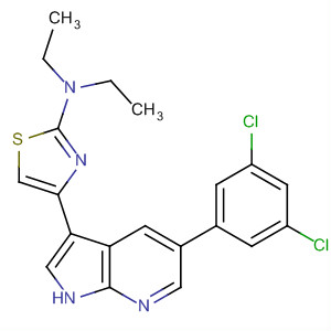 873311-50-3  2-Thiazolamine,4-[5-(3,5-dichlorophenyl)-1H-pyrrolo[2,3-b]pyridin-3-yl]-N,N-diethyl-