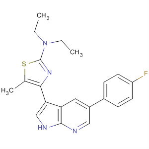 873311-56-9  2-Thiazolamine,N,N-diethyl-4-[5-(4-fluorophenyl)-1H-pyrrolo[2,3-b]pyridin-3-yl]-5-methyl-
