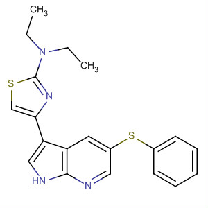 873311-59-2  2-Thiazolamine,N,N-diethyl-4-[5-(phenylthio)-1H-pyrrolo[2,3-b]pyridin-3-yl]-