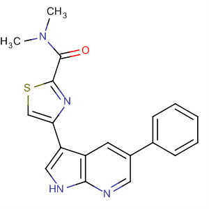 873311-74-1  2-Thiazolecarboxamide,N,N-dimethyl-4-(5-phenyl-1H-pyrrolo[2,3-b]pyridin-3-yl)-