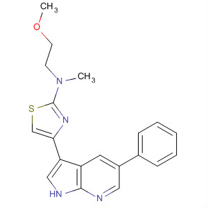 873311-78-5  2-Thiazolamine,N-(2-methoxyethyl)-N-methyl-4-(5-phenyl-1H-pyrrolo[2,3-b]pyridin-3-yl)-