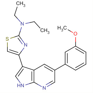 873311-80-9  2-Thiazolamine,N,N-diethyl-4-[5-(3-methoxyphenyl)-1H-pyrrolo[2,3-b]pyridin-3-yl]-