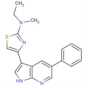 873311-84-3  2-Thiazolamine,N-ethyl-N-methyl-4-(5-phenyl-1H-pyrrolo[2,3-b]pyridin-3-yl)-