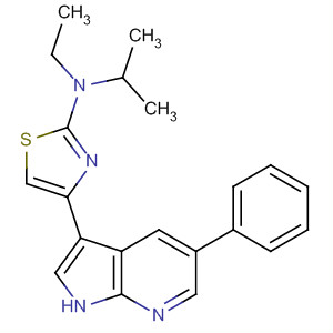 873311-88-7  2-Thiazolamine,N-ethyl-N-(1-methylethyl)-4-(5-phenyl-1H-pyrrolo[2,3-b]pyridin-3-yl)-