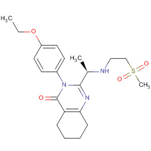 873333-89-2  4(3H)-Quinazolinone,3-(4-ethoxyphenyl)-5,6,7,8-tetrahydro-2-[(1R)-1-[[2-(methylsulfonyl)ethyl]amino]ethyl]-