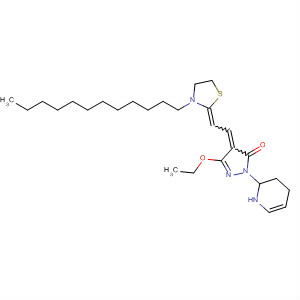 873335-87-6  3H-Pyrazol-3-one,4-[(3-dodecyl-2-thiazolidinylidene)ethylidene]-5-ethoxy-2,4-dihydro-2-(2-pyridinyl)-
